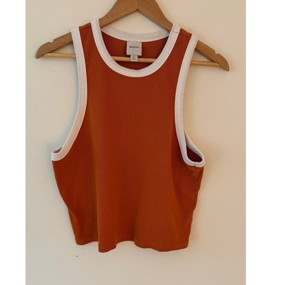 Tops - Anthropologie Maeve The Blair Baby Tee Sleeveless Cropped Racerback Size XL